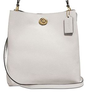 Coach Polished Pebble Leather Charlie Bucket Cross